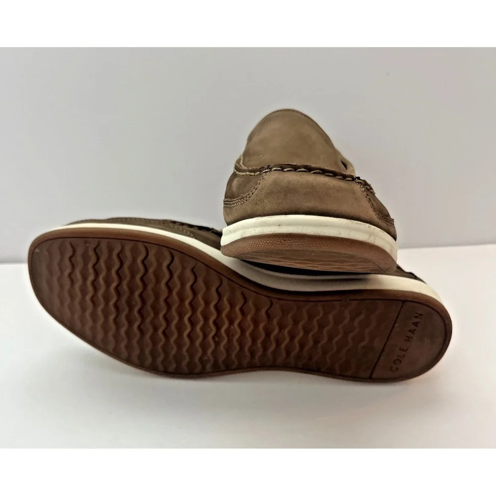 Cole Haan Shoes Men's Slip On Loafer Drivers 8.5M Tan Nubuck Preppy Coastal